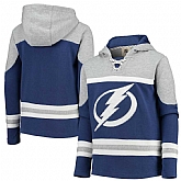 Tampa Bay Lightning Blue Men's Customized All Stitched Hooded Sweatshirt